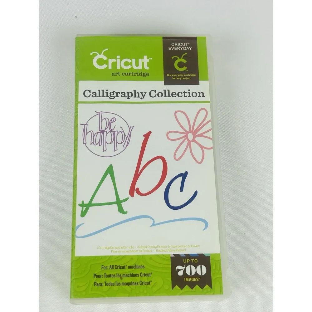 Cricut Type Calligraphy Collection ABC Provo Craft Shapes Cartridge Set